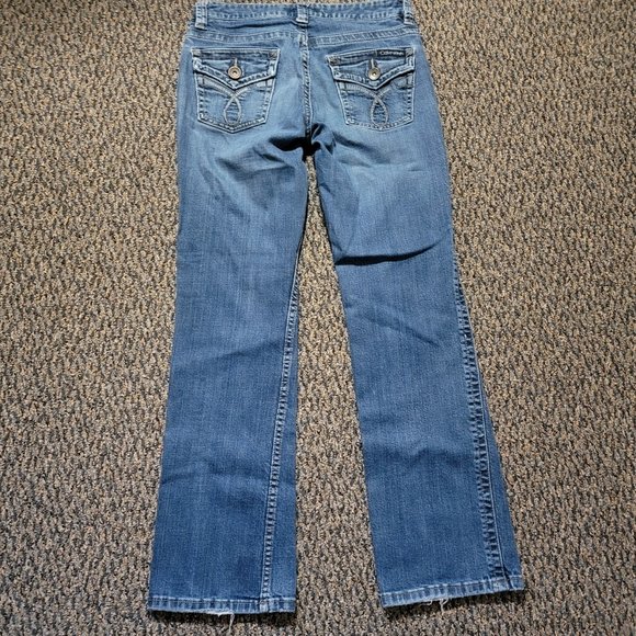 Vintage Calvin Klein Lean Bootcut Blue Jeans Size 4 EUC - Picture 14 of 16
